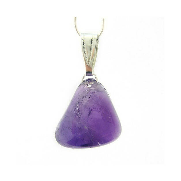 Pendentif en Améthyste sur une chaine en argent