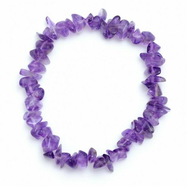 Bracelet baroque en Améthyste sur élastique