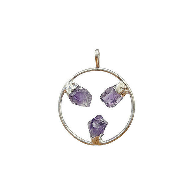 Pendentif avec 3 pointes d'Améthyste